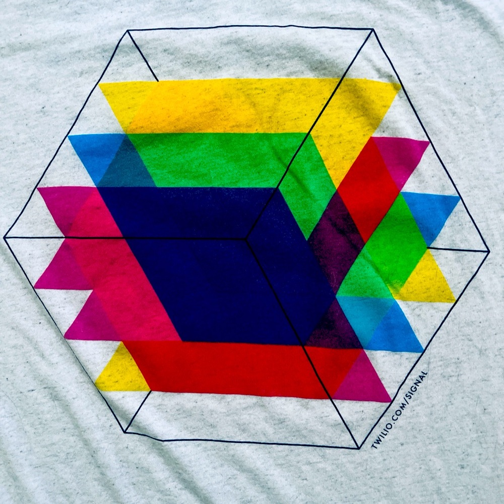 Twilio Signal 2020 Virtual Launch Rainbow Logo Super Soft T-shirt